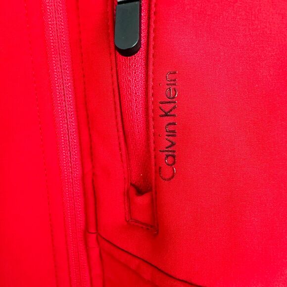 Calvin Klein Thermal Softshell Hoodie Jacket Performance Women's Size M Red - Picture 6 of 7
